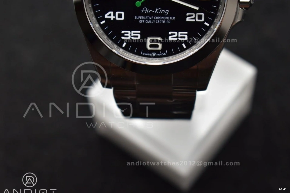 Air-King SS on 126900 904L VSF Dial VS3230 Black Edition 1:1 Steel Bracelet Best 0227